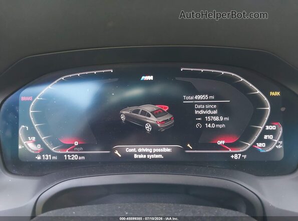 WBA5U9C02LA380268 2020 BMW M3 Синий Вид задних сидений