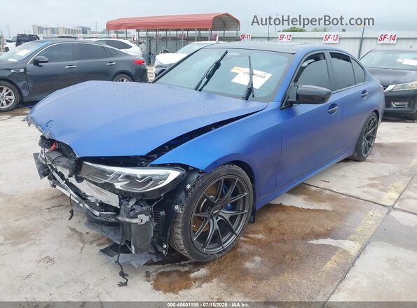 WBA5U9C03LFJ44750 2020 BMW M3 Blue Передня ліва чверть