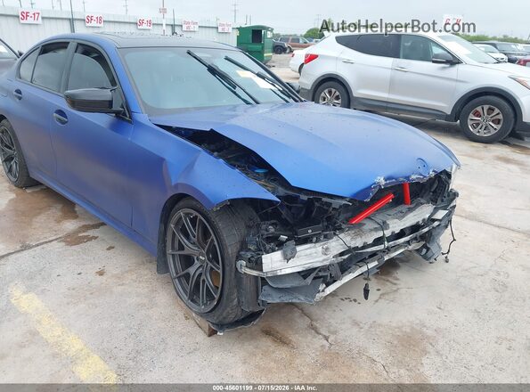 WBA5U9C03LFJ44750 2020 BMW M3 Blue Вид спереду