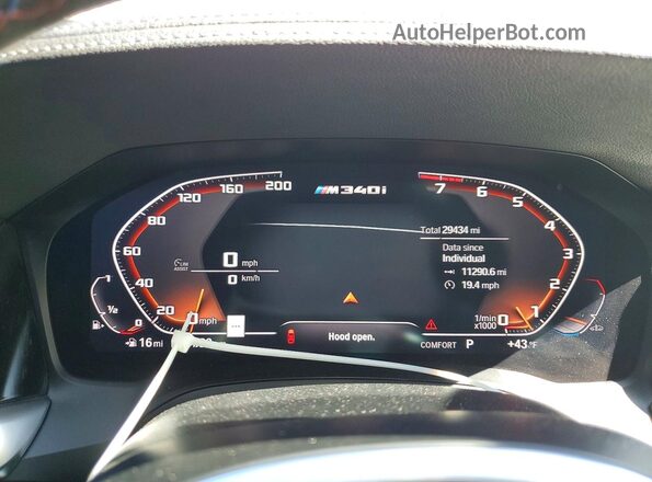 WBA5U9C07LFH68201 2020 BMW M3 Белый Вид щитка приборов