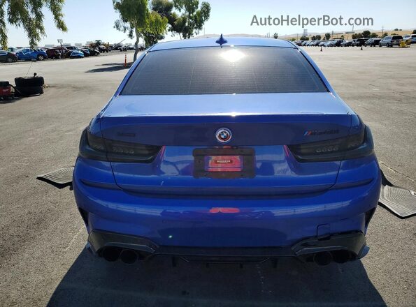 WBA5U9C09NFL70780 2022 BMW M3 Blue Հետևի տեսք