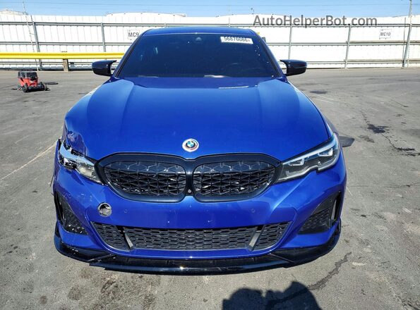 WBA5U9C09NFL70780 2022 BMW M3 Blue Դիմացի տեսք