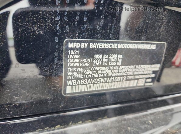 WBA63AV05NFM10813 2022 BMW 4 SERIES Black Շարժիչի բաժամունքի տեսք