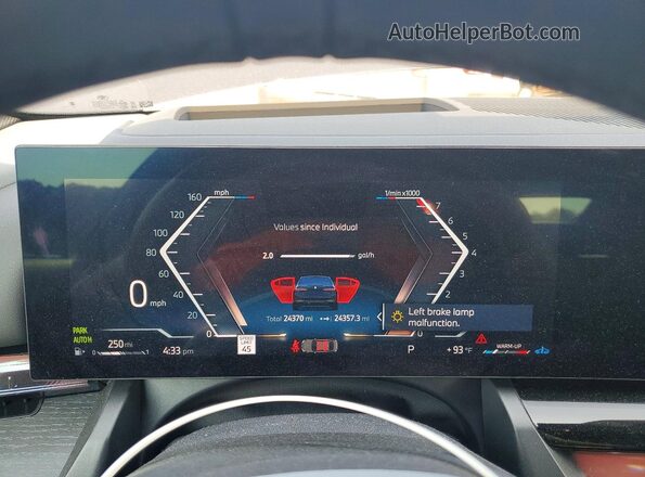 WBA63FJ00SCT50133 2025 BMW 5 SERIES Черный Вид щитка приборов