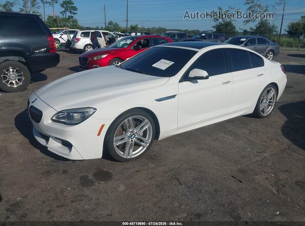 WBA6D0C59HG639547 2017 BMW 6 SERIES White წინა მარცხენა ხედი სამი მეოთხედიდან