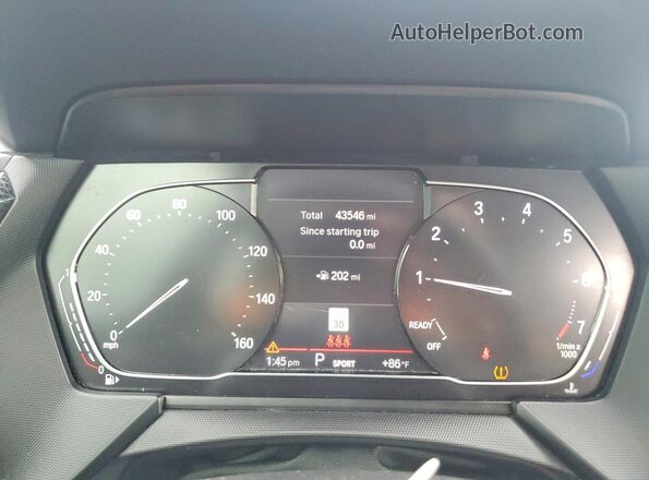 WBA73AK01M7H39724 2021 BMW 2 SERIES Black ხელსაწყოთა პანელის ხედი