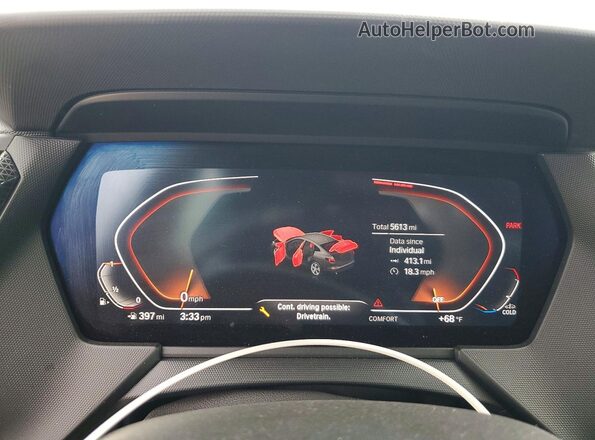 WBA73AK01R7R35747 2024 BMW 2 SERIES Gray Вид щитка приладів