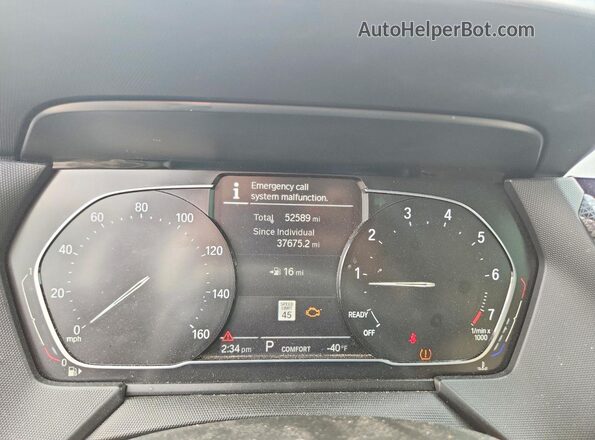 WBA73AK06M7G97454 2021 BMW 2 SERIES Black ხელსაწყოთა პანელის ხედი
