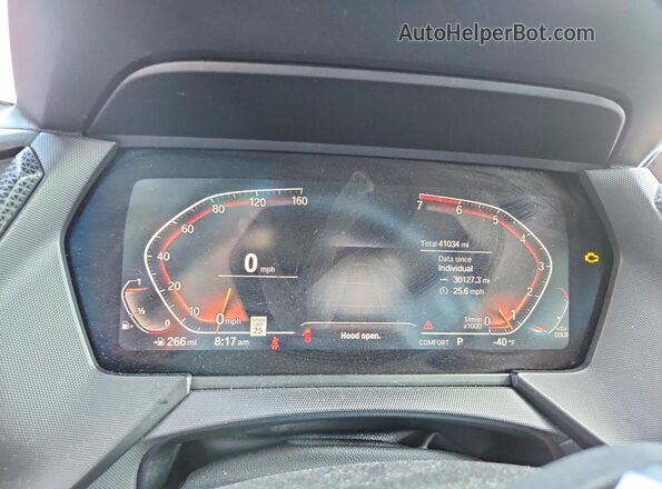 WBA73AK06N7J89970 2022 BMW 2 SERIES Blue Vista del cuadro de instrumentos