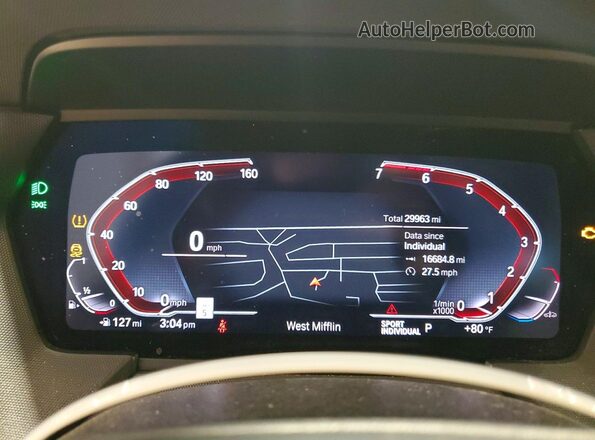WBA73AK09P7M96374 2023 BMW 2 SERIES Orange Вид щитка приладів