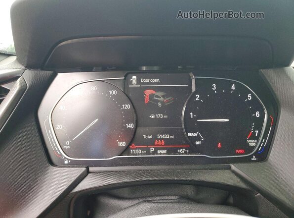 WBA73AK0XM7G99918 2021 BMW 2 SERIES Blue Widok zestawu wskaźników