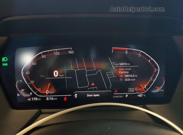 WBA73AK0XR7N59792 2024 BMW 2 SERIES Gray Widok zestawu wskaźników