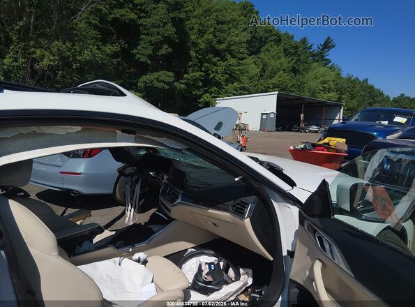 WBA73AP05MCG47192 2021 BMW 4 SERIES White Widok wnętrza z przodu