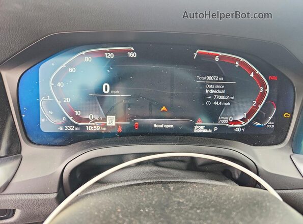 WBA73AP07NCJ80551 2022 BMW 4 SERIES White Instrument cluster view