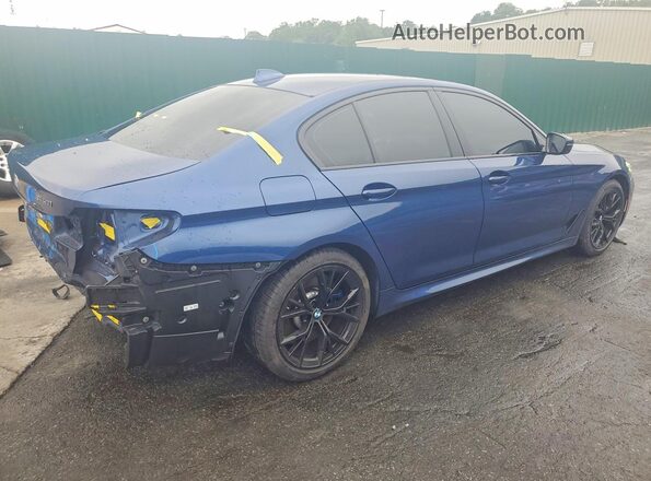 WBA73BJ01NWX56065 2022 BMW 5 SERIES Blue უკანა მარჯვენა