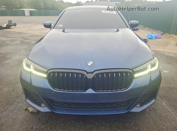 WBA73BJ01NWX56065 2022 BMW 5 SERIES Blue წინა ხედი