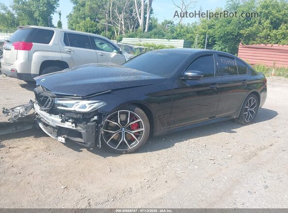 WBA73BJ01NWX58320 2022 BMW 5 SERIES Blue წინა მარცხენა ხედი სამი მეოთხედიდან