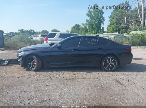 WBA73BJ01NWX58320 2022 BMW 5 SERIES Blue უკანა სალონის ხედი