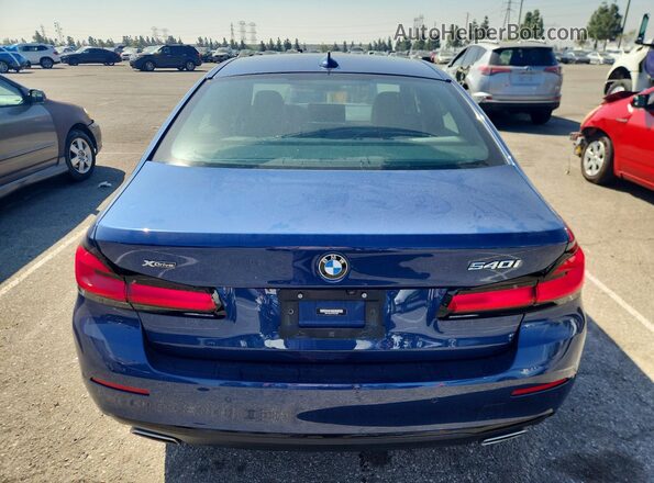 WBA73BJ01PWY13321 2023 BMW 5 SERIES Синий Вид сзади