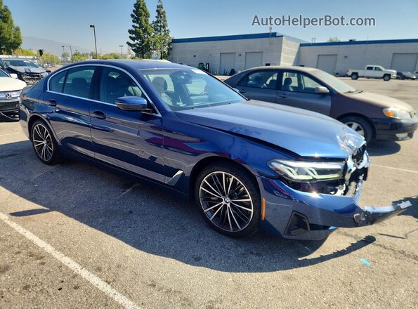 WBA73BJ01PWY13321 2023 BMW 5 SERIES Синий Передняя правая четверть