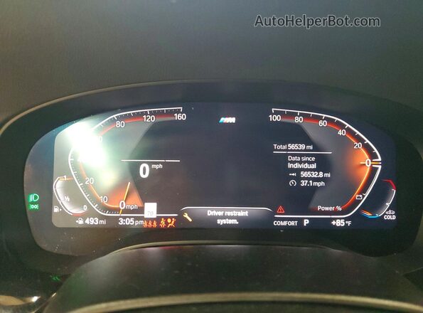 WBA73BJ05PWX98029 2023 BMW 5 SERIES Blue Vista del cuadro de instrumentos