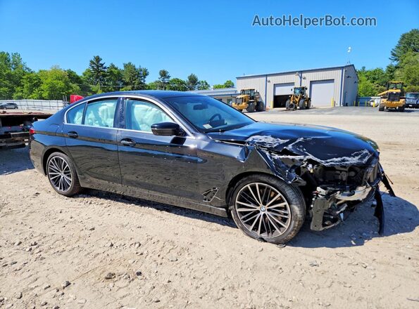 WBA73BJ07MWW94301 2021 BMW 5 SERIES Черный Передняя правая четверть