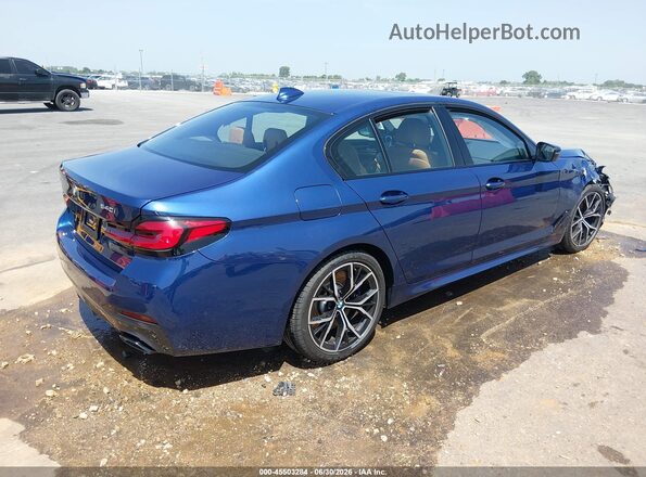 WBA73BJ07NWX58306 2022 BMW 5 SERIES Blue Tył prawy