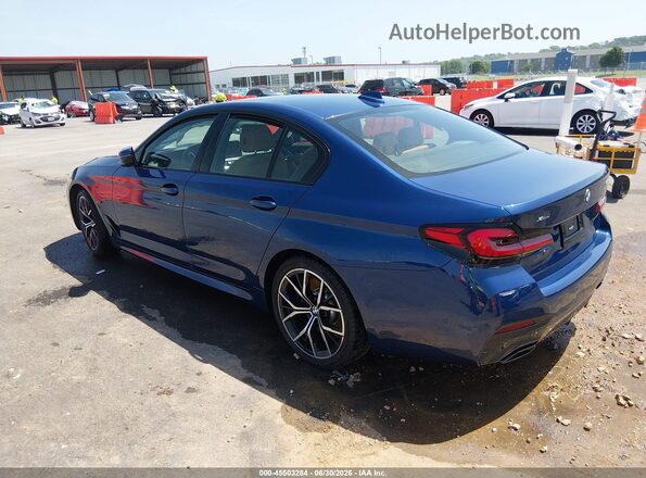 WBA73BJ07NWX58306 2022 BMW 5 SERIES Blue Tył lewy