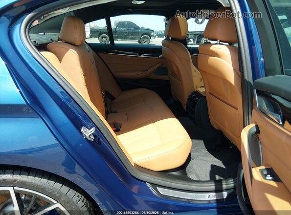 WBA73BJ07NWX58306 2022 BMW 5 SERIES Blue Widok naklejki z numerem VIN