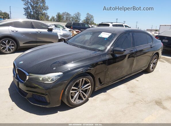 WBA7E2C55HG739285 2017 BMW 7 SERIES Black Առջևի ձախ երեք քառորդ տեսարան