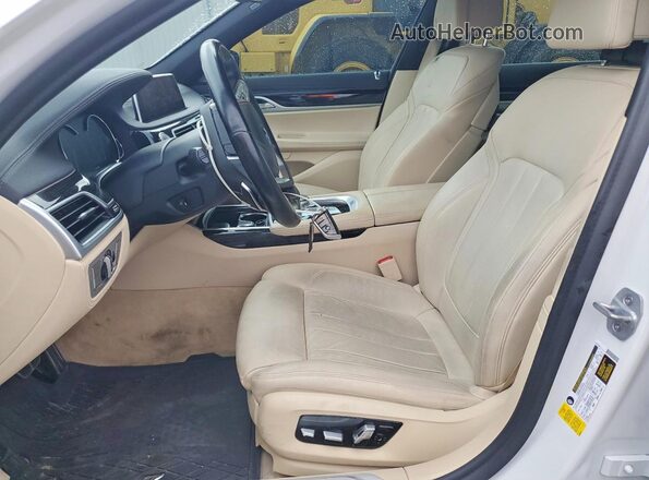WBA7E2C55KB218281 2019 BMW 7 SERIES White Widok wnętrza z przodu