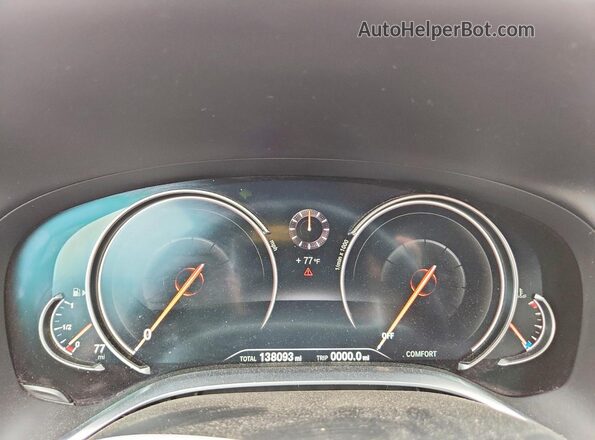 WBA7E2C58GG548104 2016 BMW 7 SERIES Blue Vista del cuadro de instrumentos