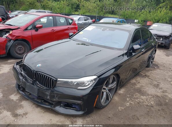 WBA7E2C5XHG740478 2017 BMW 7 SERIES Black Առջևի ձախ երեք քառորդ տեսարան