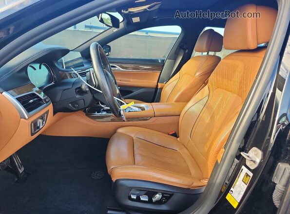 WBA7E2C5XJG742270 2018 BMW 7 SERIES Black Вид салону спереду