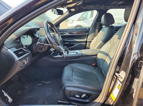 WBA7E4C58HGU99435 2017 BMW 7 SERIES Black Widok wnętrza z przodu