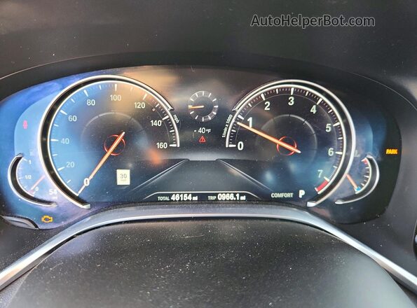 WBA7E4C58HGU99435 2017 BMW 7 SERIES Black Widok zestawu wskaźników