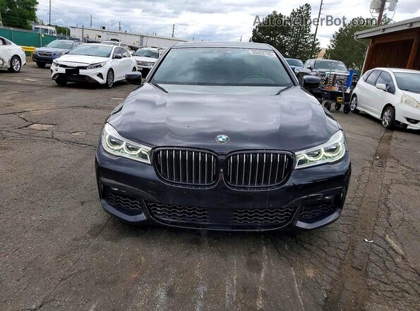 WBA7F0C32HGM21673 2017 BMW 7 SERIES Black წინა ხედი