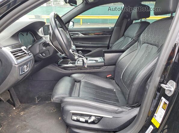 WBA7F0C32HGM21673 2017 BMW 7 SERIES Black წინა სალონის ხედი