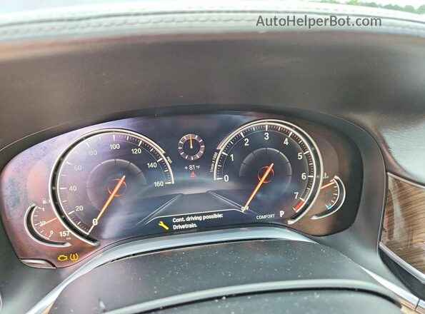 WBA7F0C51GGL99651 2016 BMW 7 SERIES Blue Instrument cluster view