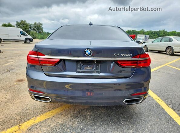 WBA7F0C51GGL99651 2016 BMW 7 SERIES Blue Rear view