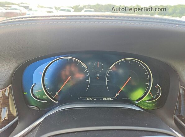 WBA7F2C50GG418489 2016 BMW 7 SERIES Black Instrument cluster view