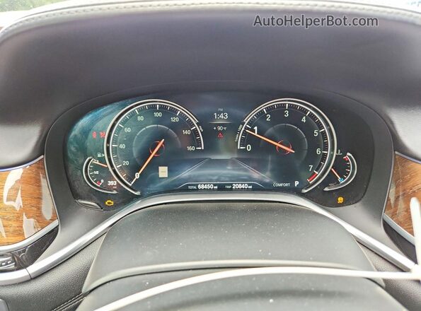 WBA7F2C51JG423935 2018 BMW 7 SERIES Black Instrument cluster view