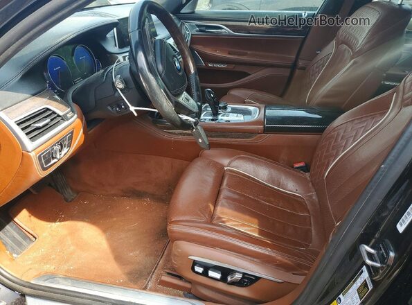 WBA7F2C52GG419529 2016 BMW 7 SERIES Black Front interior view