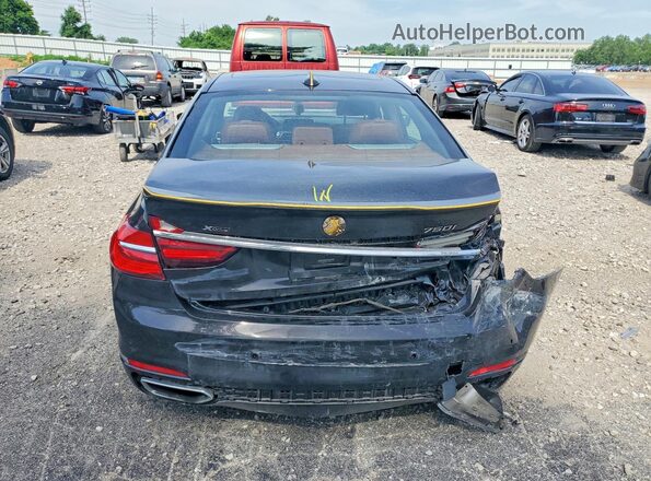 WBA7F2C52GG419529 2016 BMW 7 SERIES Black Rear view