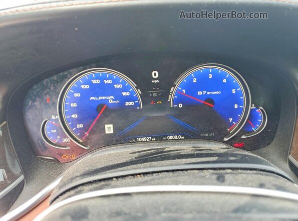 WBA7F2C52GG419529 2016 BMW 7 SERIES Black Instrument cluster view