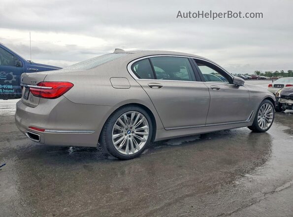 WBA7F2C52HG421878 2017 BMW 7 SERIES Серебряный Задняя правая четверть