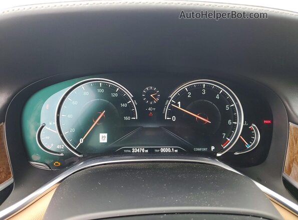 WBA7F2C52HG421878 2017 BMW 7 SERIES Серебряный Вид щитка приборов
