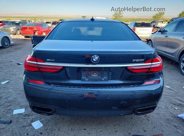 WBA7F2C53GG420348 2016 BMW 7 SERIES Black Вид ззаду
