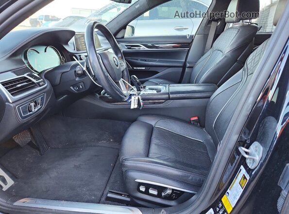 WBA7F2C53GG420348 2016 BMW 7 SERIES Black Вид салону спереду