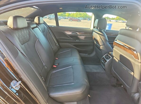 WBA7F2C55GG420299 2016 BMW 7 SERIES Black Вид задніх сидінь